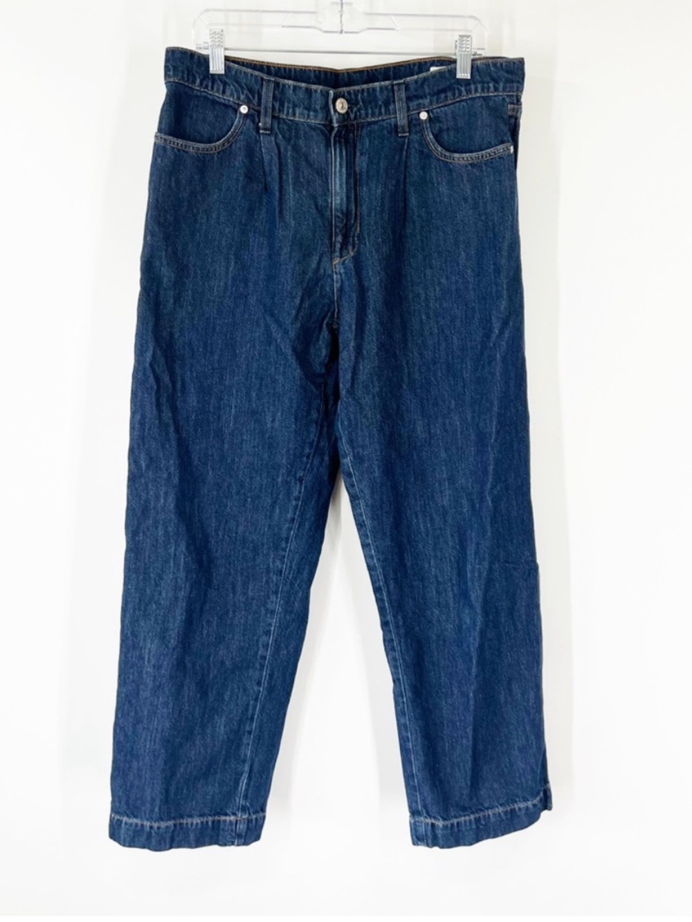AYR The Jitney Over Dyed‎ Wide Leg Jeans Cotton Linen Blend